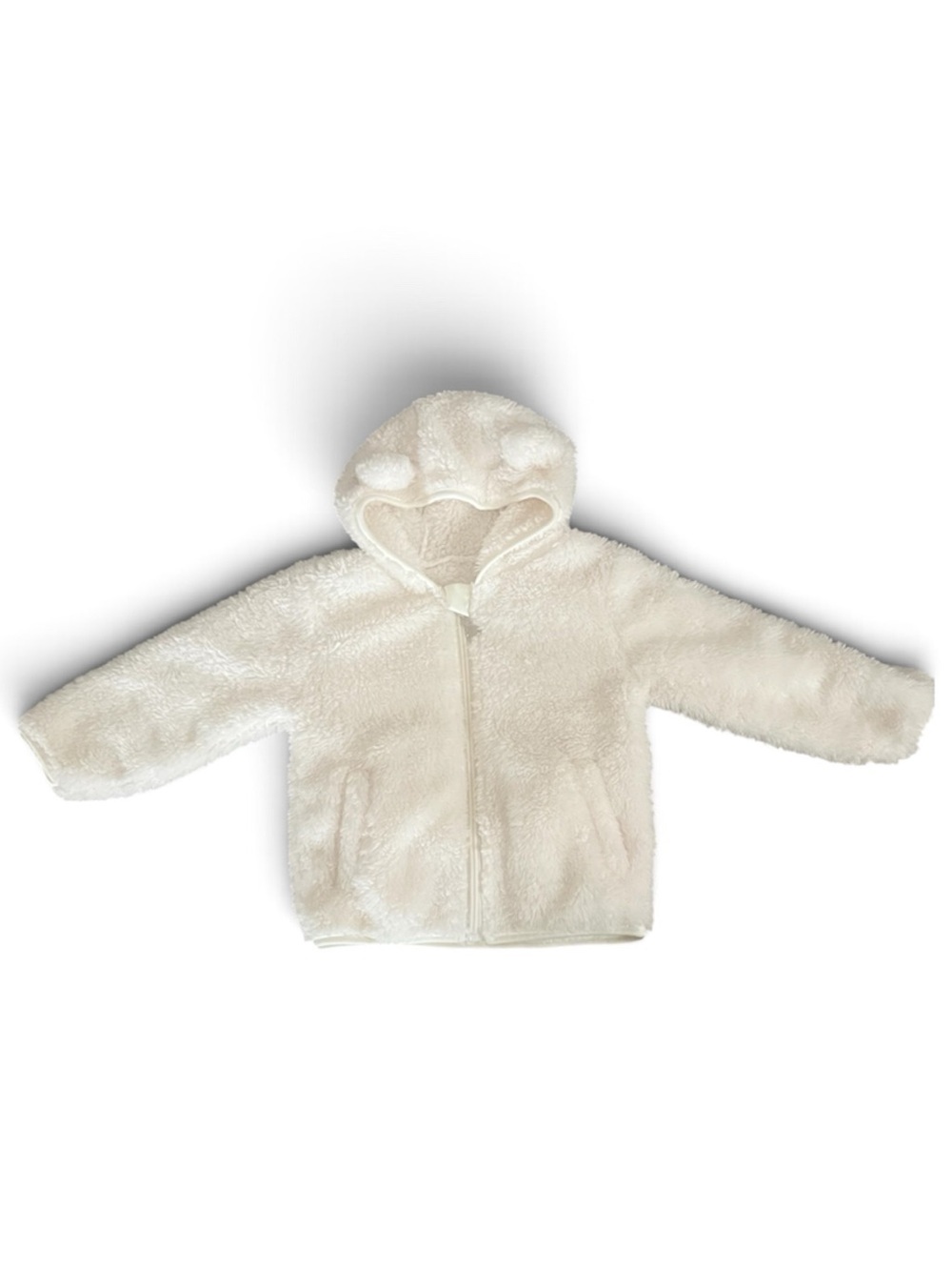 Toddler Sherpa Fleece Hoodie Jacket Bear Ears 2-3Y